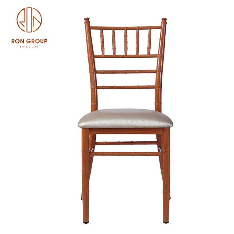 Wholesale Hotel Banquet Events Rent Furniture Stackable Rose Gold Metal Aluminum Frame Tiffany Chiavari Wedding Chairs for Sale