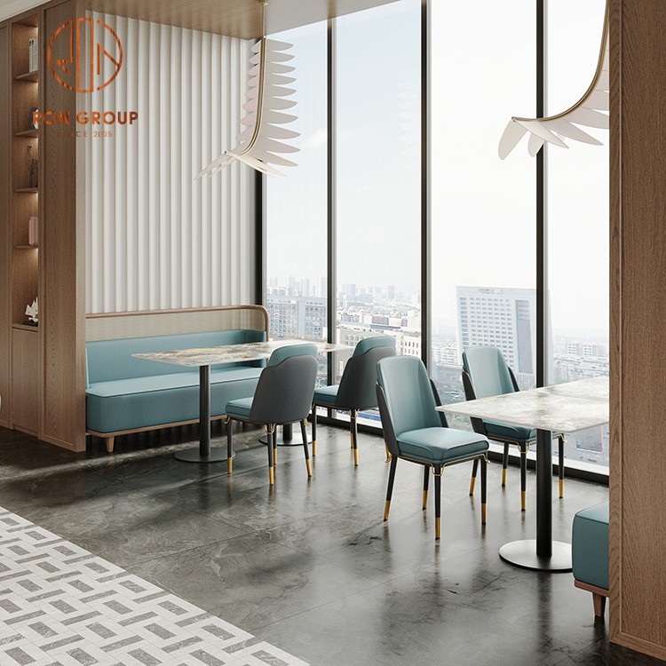 Customized Modern Dining Table and Chair Set for Coffee Shops & Restaurants Commercial Cafe Furniture