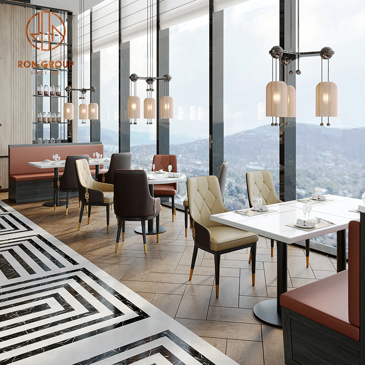 Customized Modern Design Coffee Shop Table Commercial  Cafe  Modern Restaurant Furniture Table and Chair Set