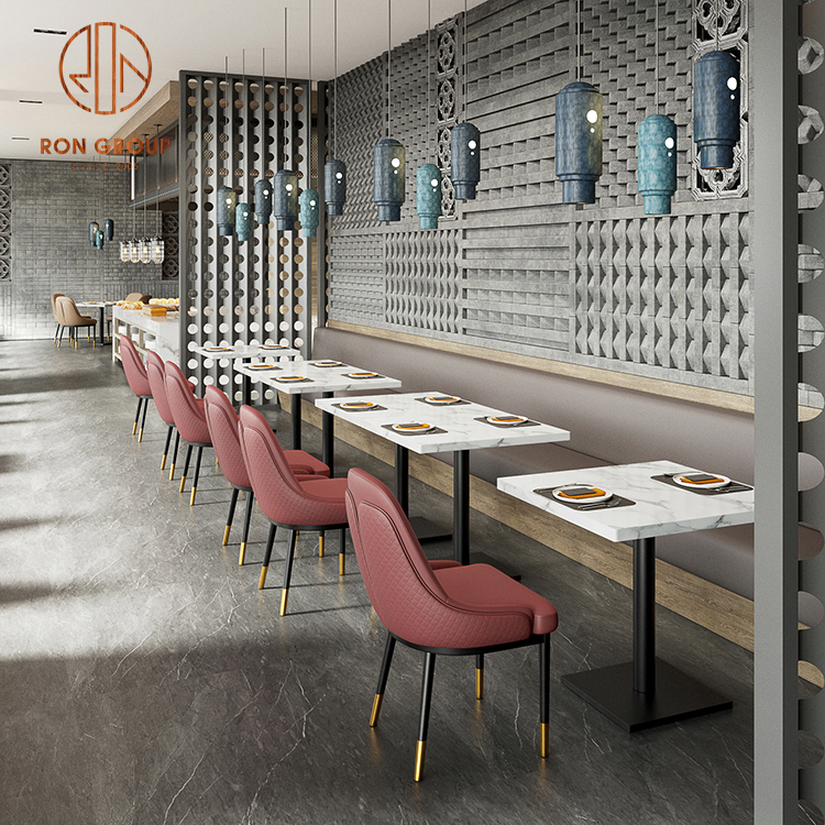 Modern Design Wholesale Coffee Shop Table Commercial  Cafe Restaurant Furniture Table and Chair Set
