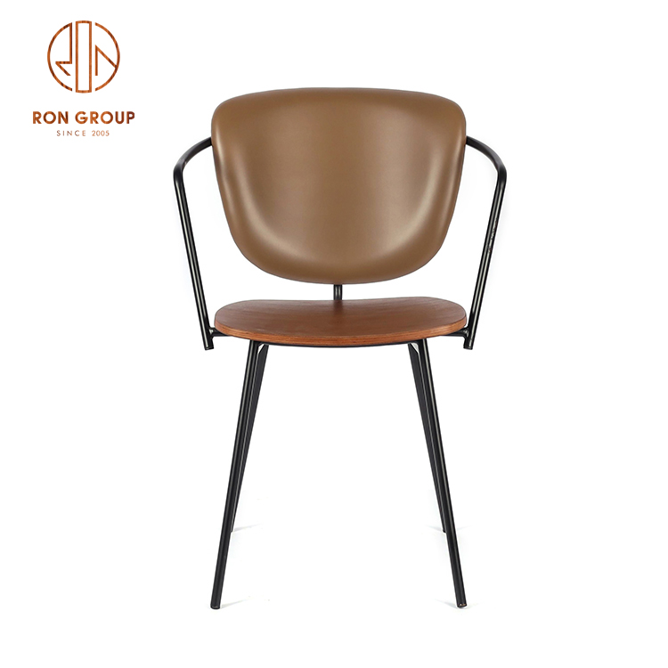 Wholesale Modern High Quality Commercial Dining Chairs Soft Cover Metal Frame Popular Fashion Restaurant Furniture High End