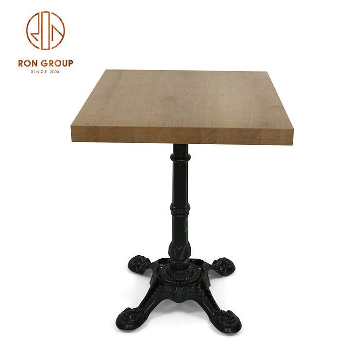 Strong Quality Morden Cheap Durable Outdoor Indoor square Round clear Texture Restaurant Mdf Dining Table