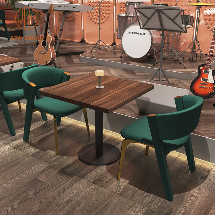 Modern Luxury Hotel Restaurant Cafe Coffee Shop Customizable Table and Chair Set for Dining