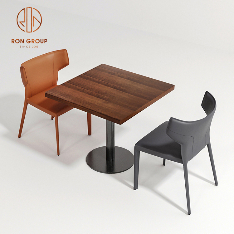 Light Luxury Wooden Dining Table and Chair Set for Commercial Hotel and Restaurant Interiors